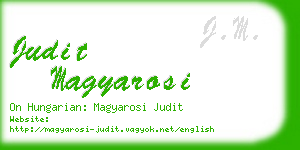 judit magyarosi business card